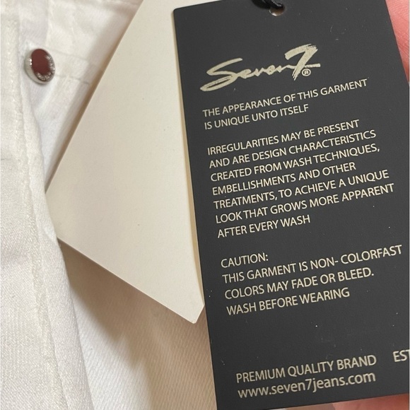 Seven7-NWT Size 6 white jeans w/ rhinestones. Be the Queen Bee! New with tags! - Picture 9 of 17